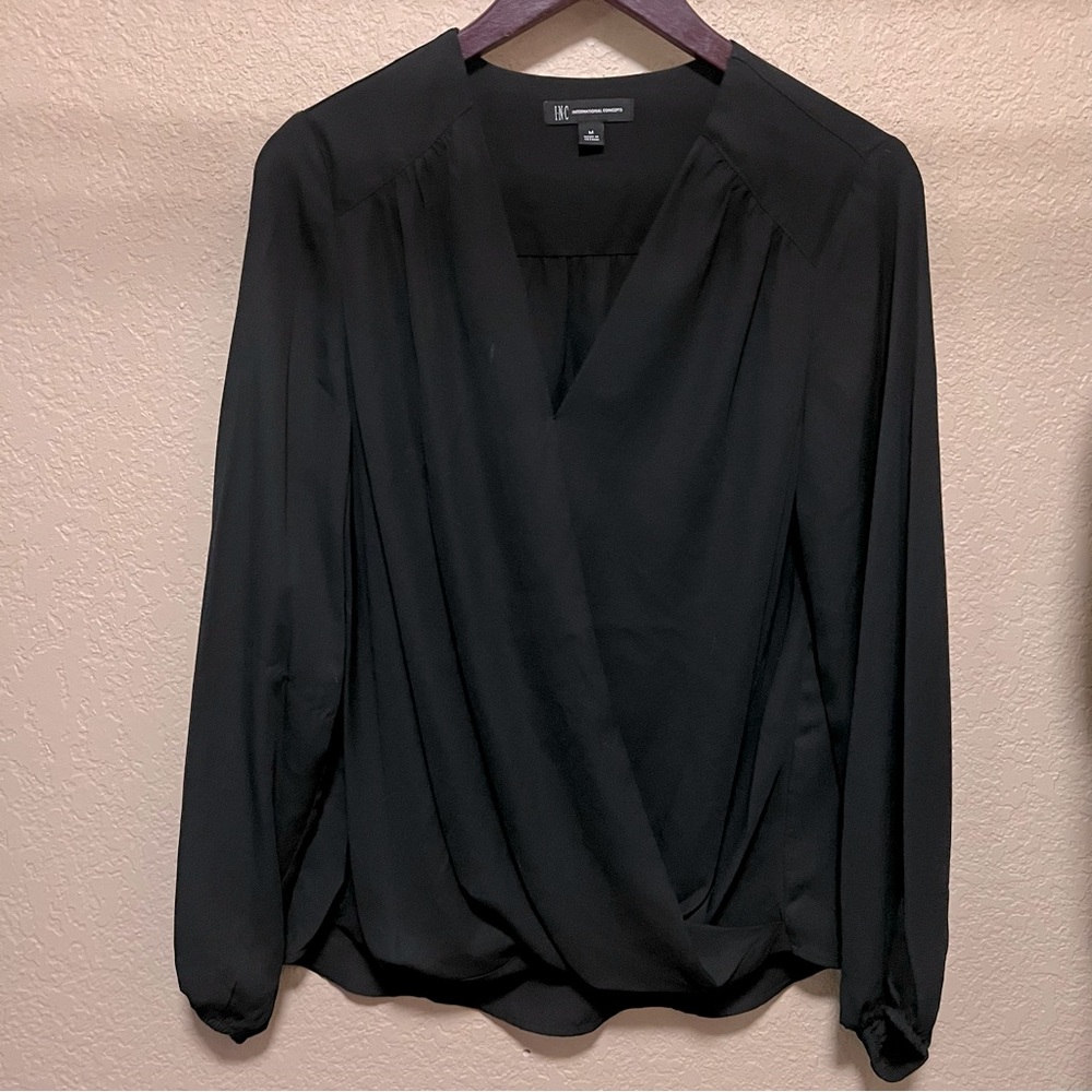 Medium black long sleeve INC blouse